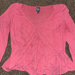 Worthington V-neck Wrap Blouse